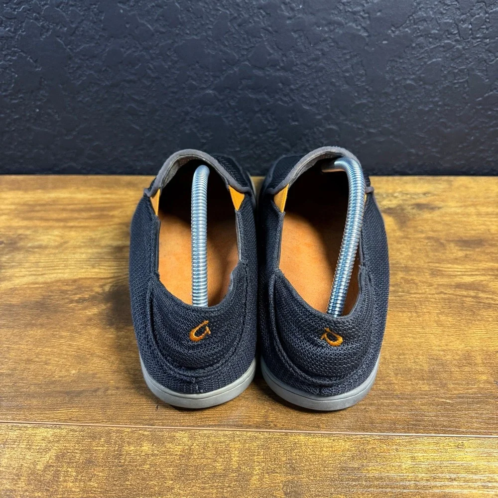 OluKai Nohea Mesh 10188-4242 Black Grey Textile Slip-On Shoe Mens 8.5